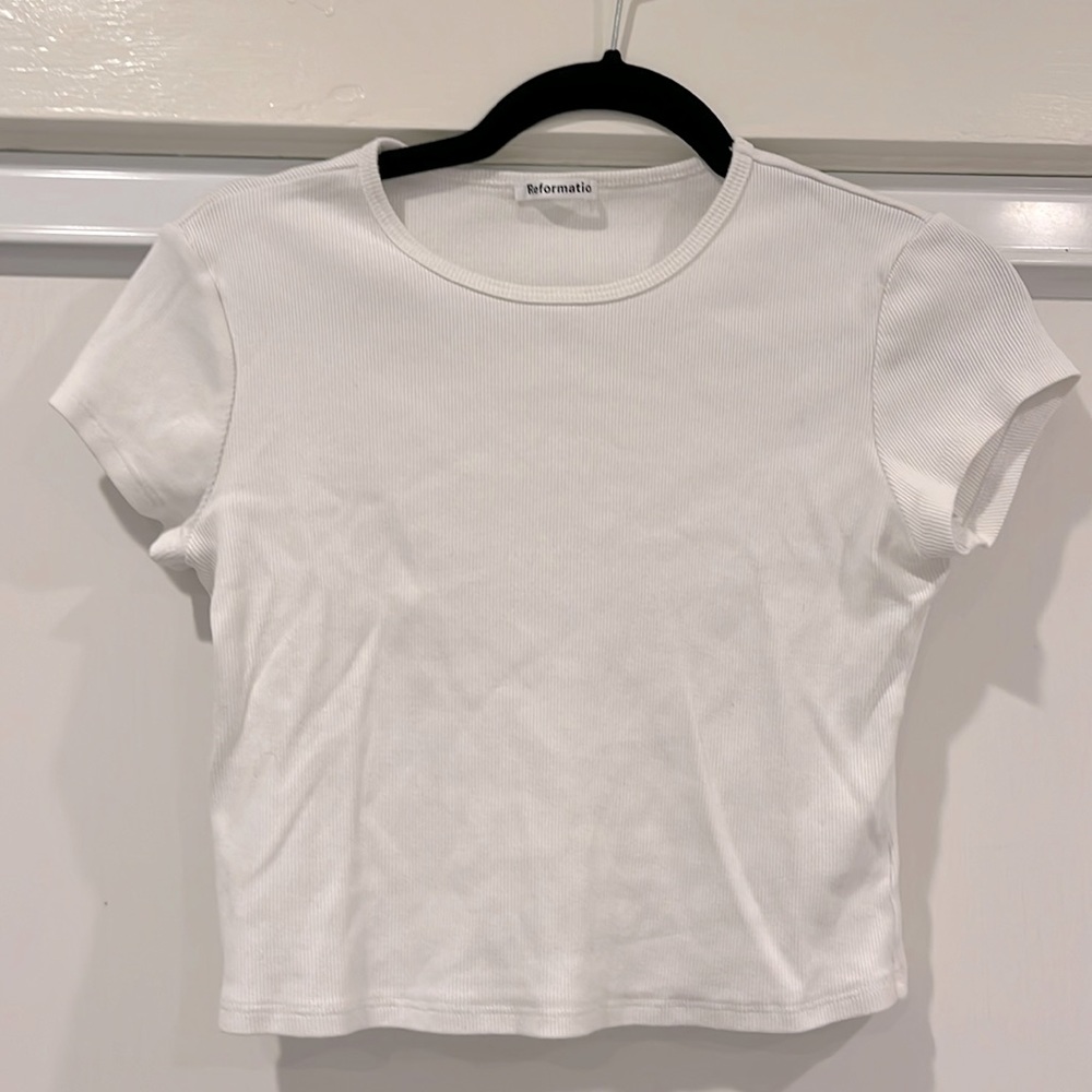 Reformation crop tee rib